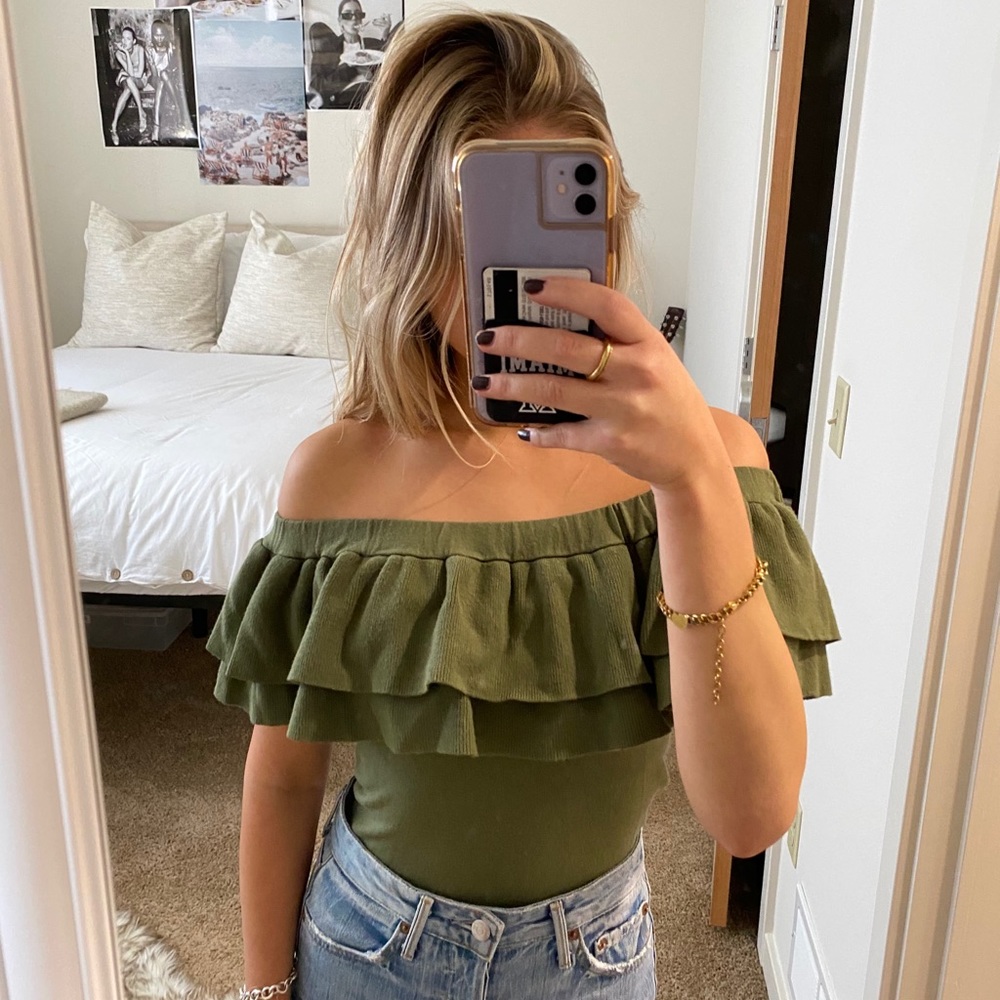 J Crew off the shoulder top